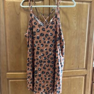 LulaRoe Daniella Leopard Tank Top, Size Large